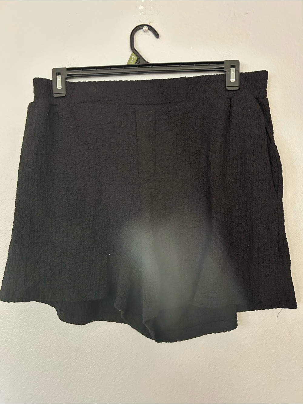 Timing Black Textured Shorts